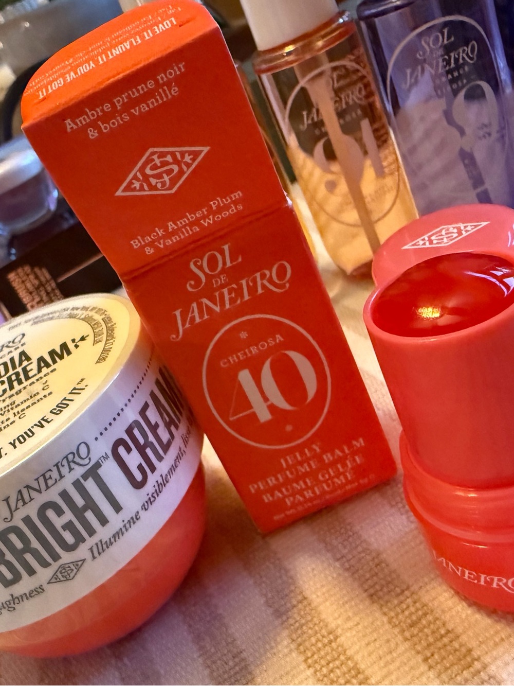Sol de Janeiro Bright Cream & Cheirosa 40 Jelly Perfume Balm - Coral/White